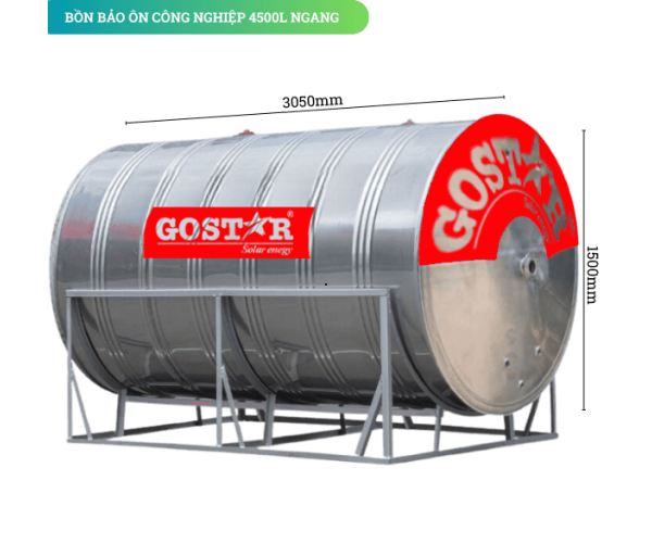 Bồn bảo ôn công nghiệp 4500L ngang Gostar