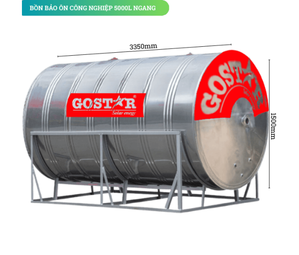 Bồn bảo ôn công nghiệp 5000L ngang Gostar
