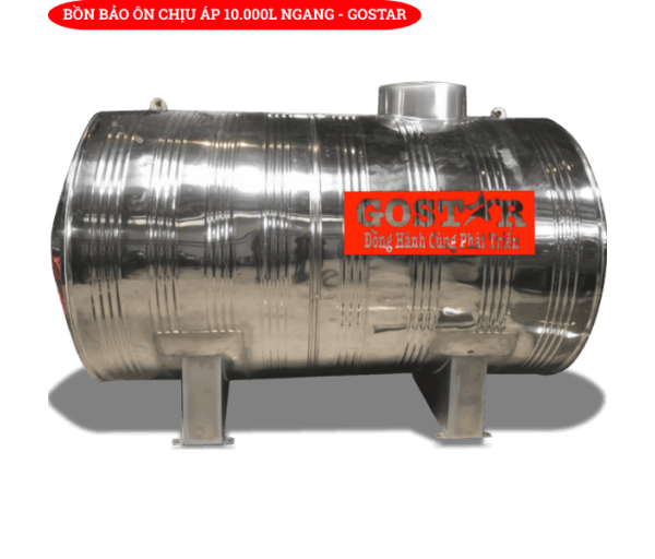 Bồn Bảo Ôn Chịu Áp 10.000L Ngang
