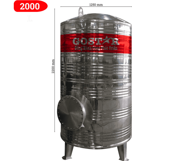 Bồn Bảo Ôn Chịu Áp 2000L Đứng