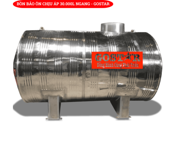 Bồn Bảo Ôn Chịu Áp 30.000L Ngang