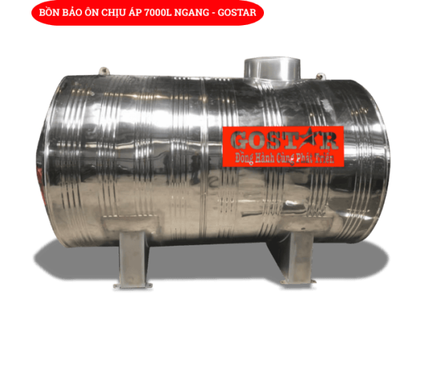 Bồn Bảo Ôn Chịu Áp 7000L Ngang Gostar