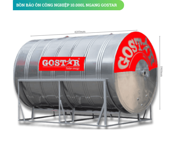 Bồn Bảo Ôn Công Nghiệp 10000L Ngang Gostar