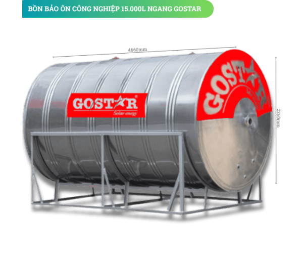 Bồn Bảo Ôn Công Nghiệp 15000L Ngang Gostar