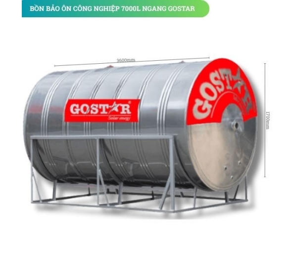Bồn Bảo Ôn Công Nghiệp 7000L Ngang GOSTAR