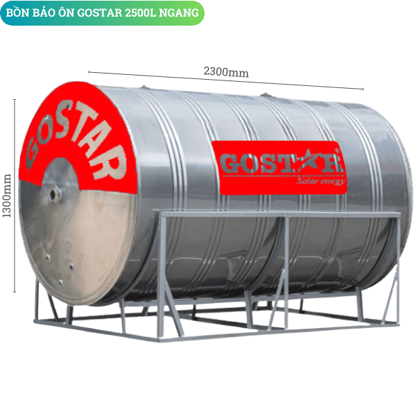 Bồn Bảo Ôn Công Nghiệp 2500L Ngang