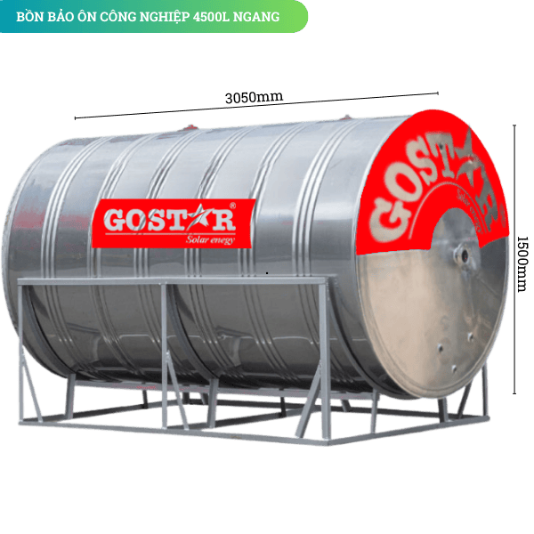 Bồn bảo ôn công nghiệp 4500L ngang Gostar