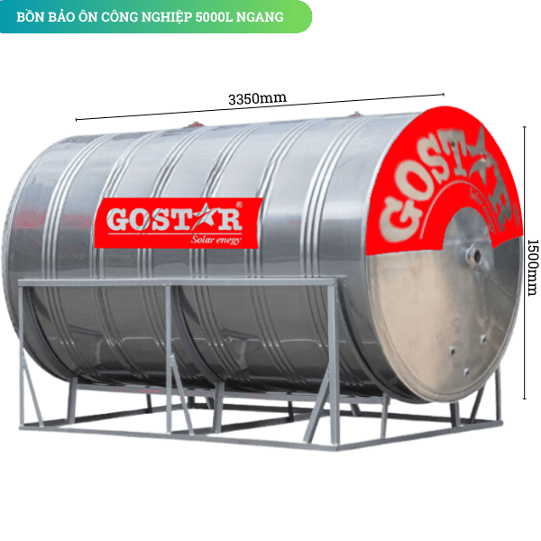 Bồn bảo ôn công nghiệp 5000L ngang Gostar