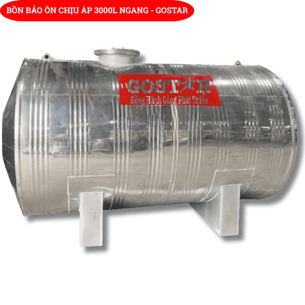 Bồn Bảo Ôn Chịu Áp 3000L Ngang
