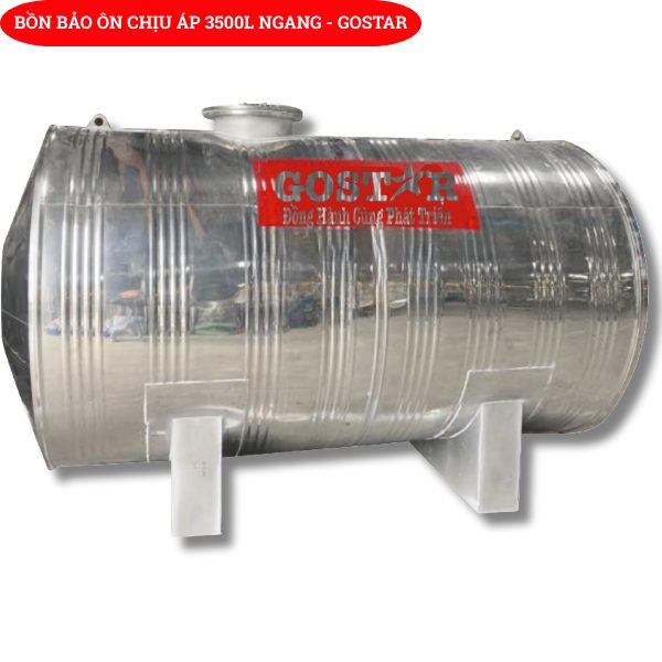 Bồn Bảo Ôn Chịu Áp 3500L Ngang