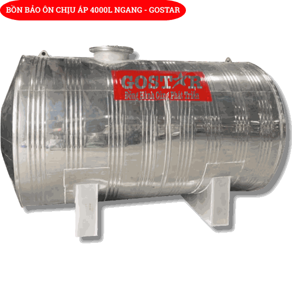 Bồn Bảo Ôn Chịu Áp 4000L Ngang 