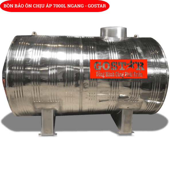 Bồn Bảo Ôn Chịu Áp 7000L Ngang Gostar