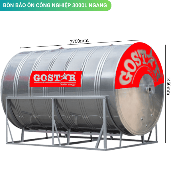 Bồn Bảo Ôn Công Nghiệp 3000L Ngang