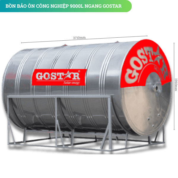 Bồn Bảo Ôn Công Nghiệp 9000L Ngang Gostar