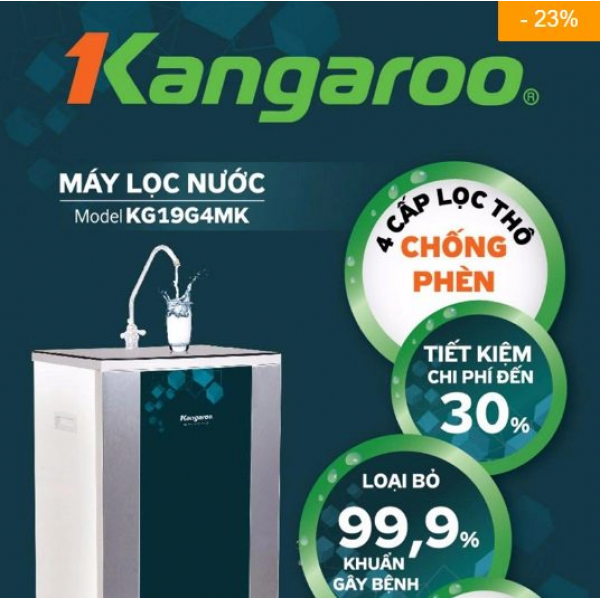 Máy lọc nước Kangaroo 9 lõi vỏ tủ VTU KG19G4MK