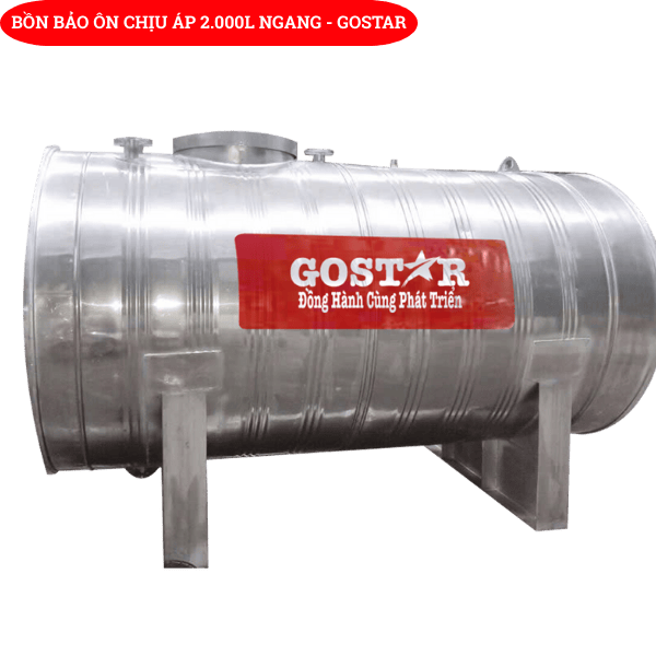Bồn Bảo Ôn Chịu Áp 2000L Ngang