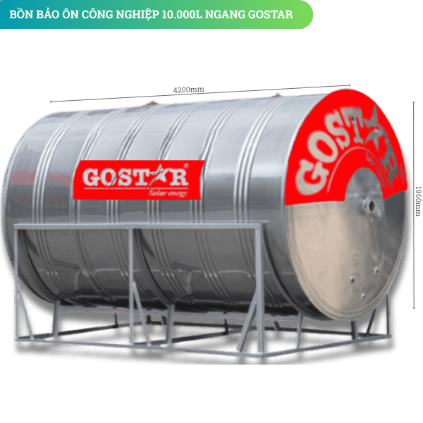 Bồn Bảo Ôn Công Nghiệp 10000L Ngang Gostar
