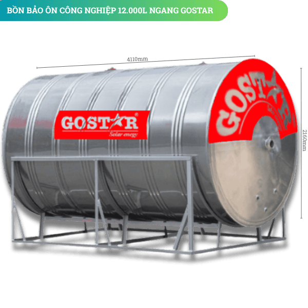 Bồn Bảo Ôn Công Nghiệp 12000L Ngang Gostar
