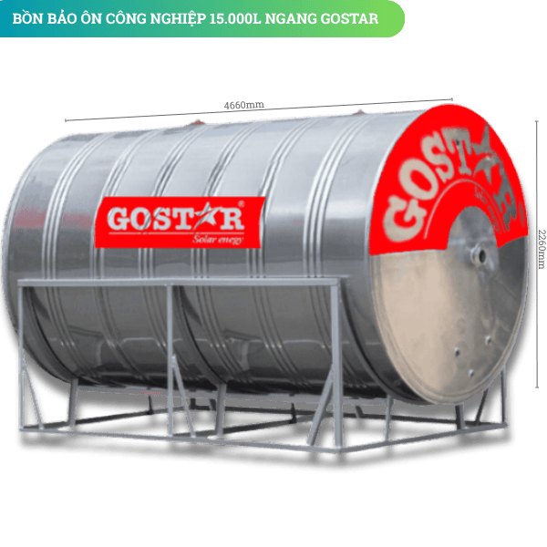 Bồn Bảo Ôn Công Nghiệp 15000L Ngang Gostar