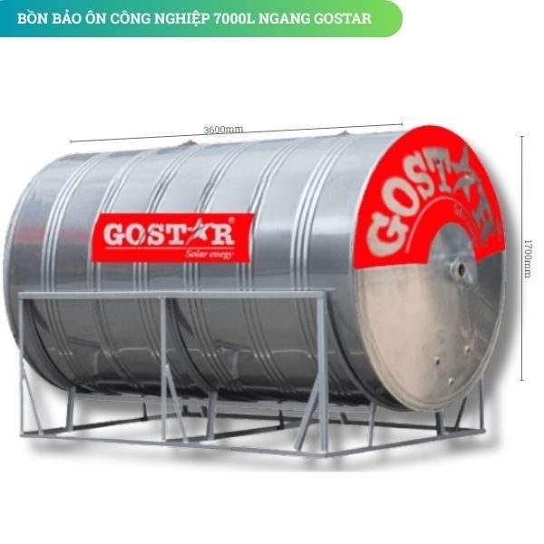 Bồn Bảo Ôn Công Nghiệp 7000L Ngang GOSTAR