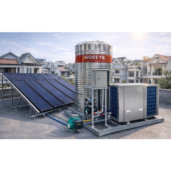 Hệ Thống Nước Nóng Trung Tâm 2000L