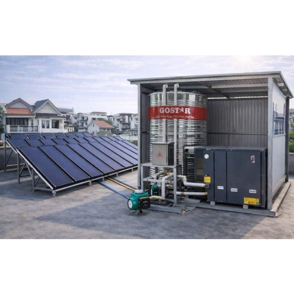 Hệ Thống Nước Nóng Trung Tâm 4000L