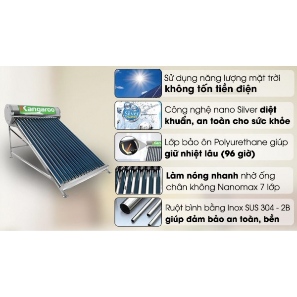 Máy Nước Nóng Năng Lượng Mặt Trời GD1616 160L